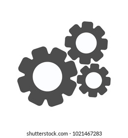 gear Icon vector flat design template