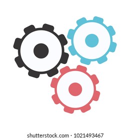 gear icon vector, flat design best vector icon