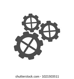 gear icon vector, flat design best vector icon