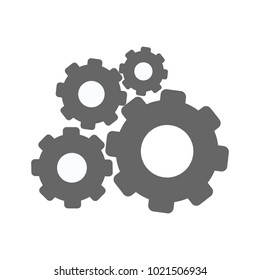 gear icon vector, flat design best vector icon logo