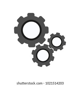gear icon vector, flat design vector