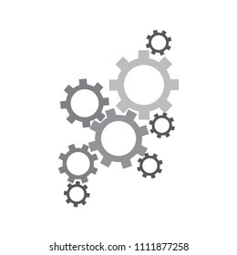 Gear Icon vector flat design

