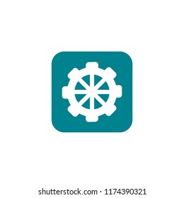 gear Icon vector flat design icon