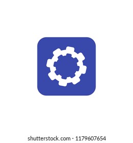 gear icon vector, flat design best vector icon logo design