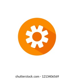 gear icon vector, flat design best vector icon