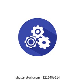 gear icon vector, flat design best vector icon