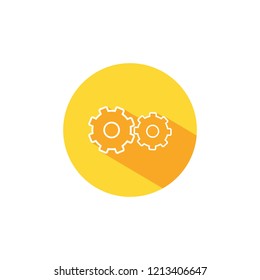gear icon vector, flat design best vector icon