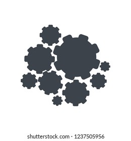 gear icon vector, flat design best vector icon logo design
