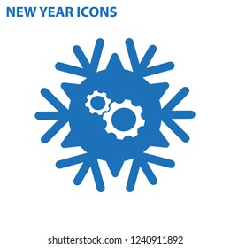 Gear Icon Vector flat design style