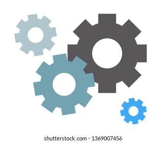 gear Icon vector flat design 