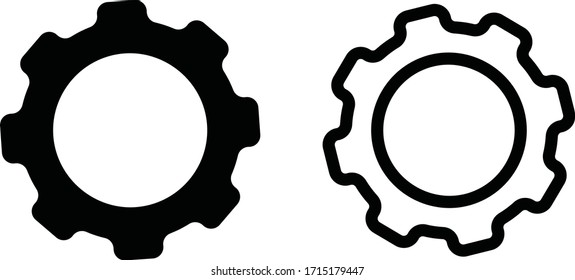 gear icon vector, flat design best vector icon
