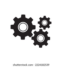 vector de icono de engranaje, icono de diseño plano mejor vector