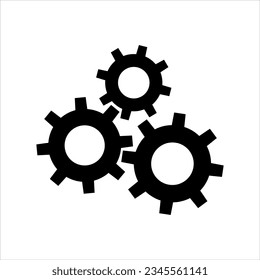 Gear Icon Vector flat design flat illustration on white background..eps