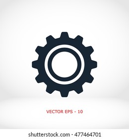 gear icon vector, flat design best vector icon