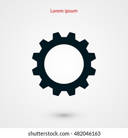 gear icon vector, flat design best vector icon