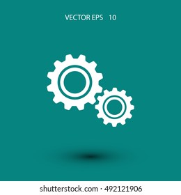 gear icon vector, flat design best vector icon