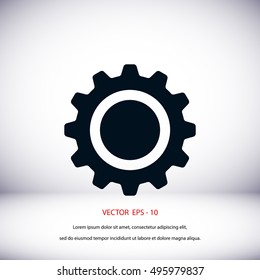 gear icon vector, flat design best vector icon