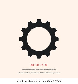gear icon vector, flat design best vector icon