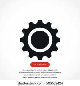gear icon vector, flat design best vector icon