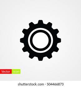 gear icon vector, flat design best vector icon