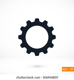 gear icon vector, flat design best vector icon