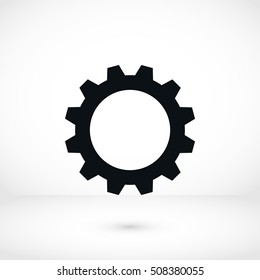 gear icon vector, flat design best vector icon