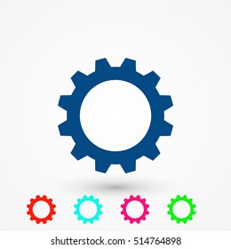 gear icon vector, flat design best vector icon