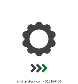 Gear Icon Vector flat design style