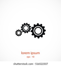 gear icon vector, flat design best vector icon