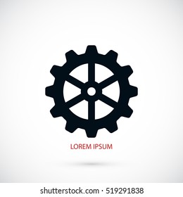 gear icon vector, flat design best vector icon