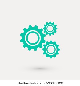 gear icon vector, flat design best vector icon