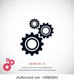 gear icon vector, flat design best vector icon