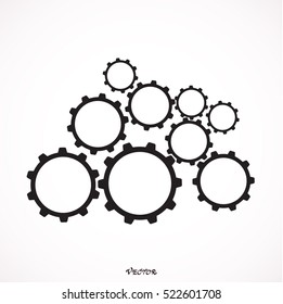 gear Icon vector flat design