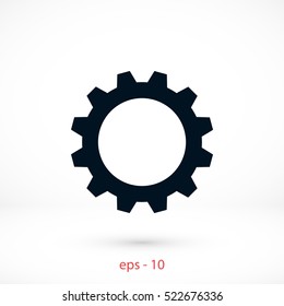 gear icon vector, flat design best vector icon