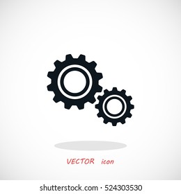 gear icon vector, flat design best vector icon