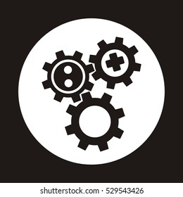 gear icon vector, flat design best vector icon