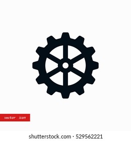 gear icon vector, flat design best vector icon