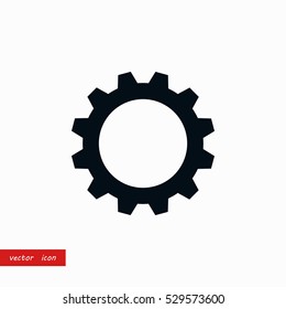 gear icon vector, flat design best vector icon