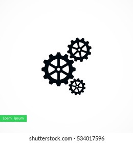 gear icon vector, flat design best vector icon