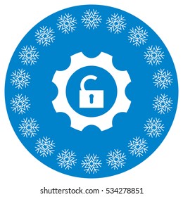 Gear Icon Vector flat design style