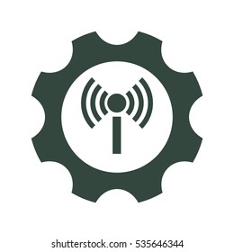 Gear Icon Vector flat design style