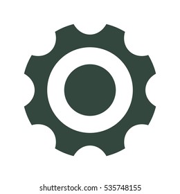 Gear Icon Vector flat design style