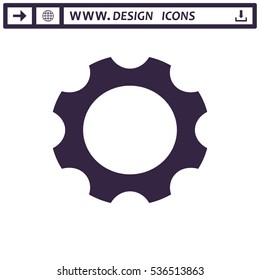 Gear Icon Vector flat design style