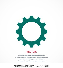 gear icon vector, flat design best vector icon