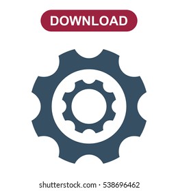 Gear Icon Vector flat design style