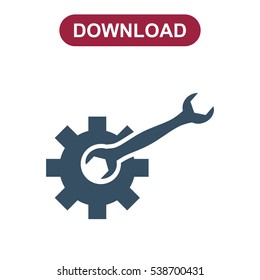Gear Icon Vector flat design style