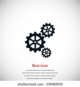gear icon vector, flat design best vector icon