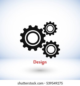 gear icon vector, flat design best vector icon