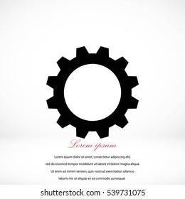 gear icon vector, flat design best vector icon