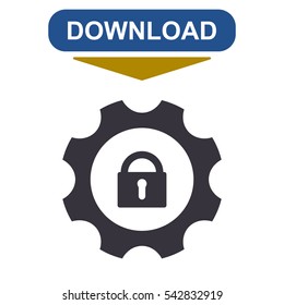 Gear Icon Vector flat design style